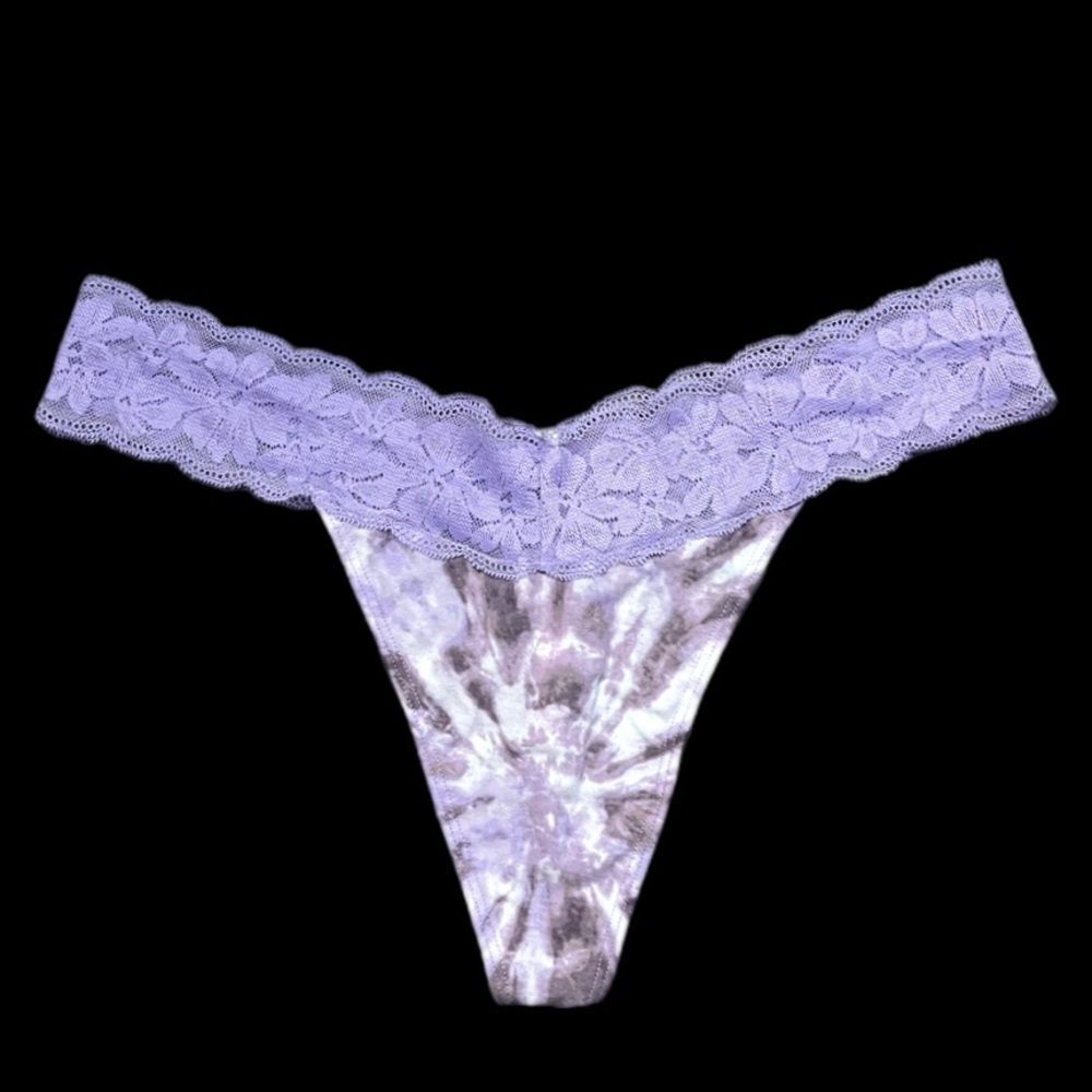 Victoria’s Secret Pink Lace Waist Thong Panty tie dye XXL